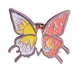 Sun‎ and Moon Celestial Butterfly enamel pin